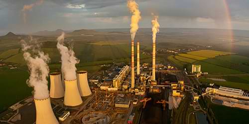 Power station cooling towers and generating plant